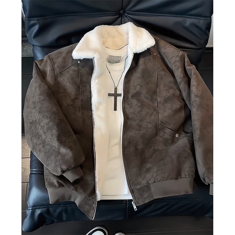 网图 MY1663-特批80美拉德羊羔毛pu皮棉衣加绒加厚情侣棉服外套男图片