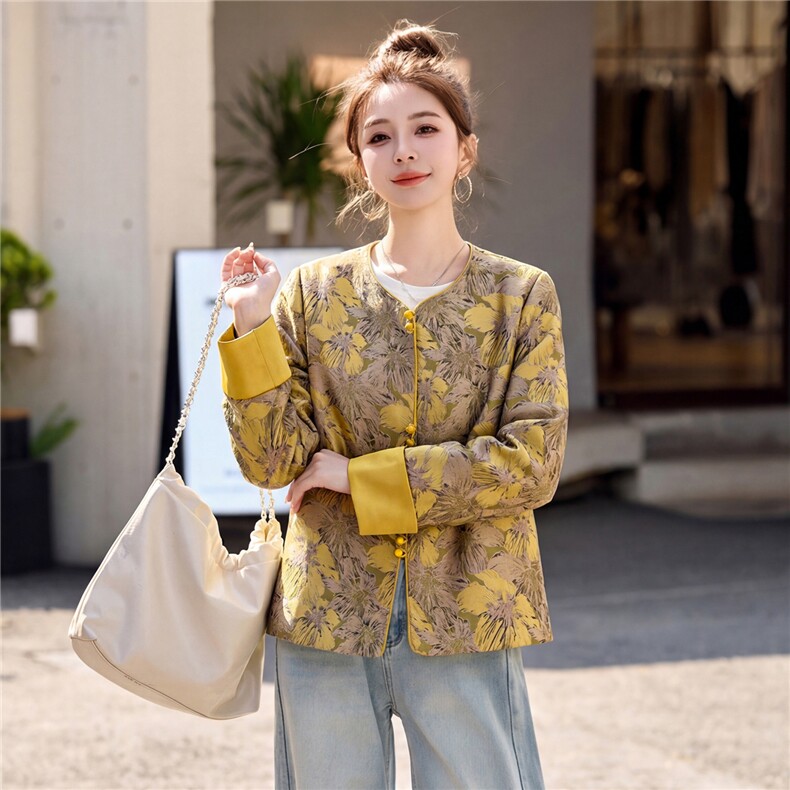 现货，春季新中式小外套女,女装短外套,利佳可人