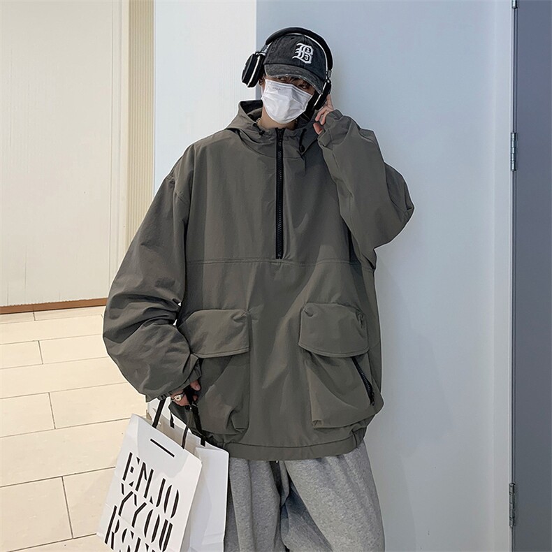 Wt89-P45美式宽松型连帽大口袋夹克,男装夹克,星座1501-1