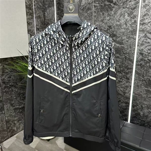 (网络图慎用有大货)拼色轻奢夹克休闲连帽外套313B-JK2542-P100图片