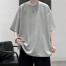 HT73099-P22华夫格t恤男短袖男大码五分袖大皂风，男装T恤，电商A040