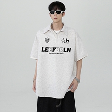 假两件复古潮牌美式高级时尚学生cleanfit短袖POLO衫T恤T309-P38，男装Polo衫，电商C307