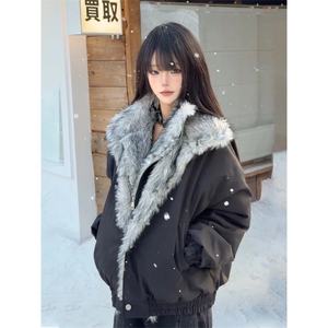 1506A/GH3270/P102羊羔绒毛棉袄男士冬季加厚加绒连帽图片