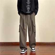 直筒百搭显瘦休闲裤男女2023春秋季新款机能工装裤裤子ins潮，男装休闲裤，星座601-2