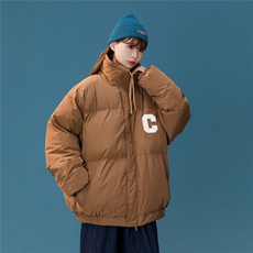 白鸭绒中性22冬季新款字母C印花抽绳立领羽绒服YR228P195控258，男装羽绒服，A247A