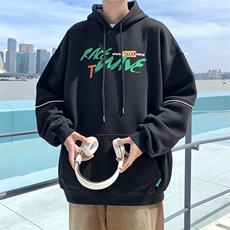 22秋新款港风宽松休闲oversize情侣连帽套头卫衣B266-Y607-P55，男装卫衣，星座B257-1