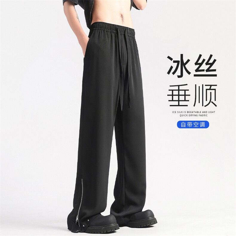 X5504-TP40 控价68 2024夏季薄款休闲裤男冰丝裤子透气时尚长裤潮图片