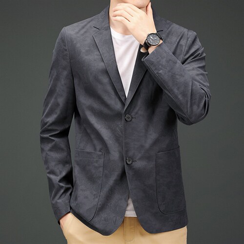 小西装中年男士外套春季韩版潮流商务休闲高级感宽松西服上衣外套，男装西服，电商B212（原钱塘6029）