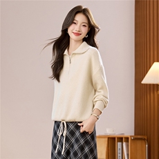 抽绳上衣女秋冬内搭可外穿毛衣洋气减龄2025高级气质打底衫高领，女装羊毛衫，艾米