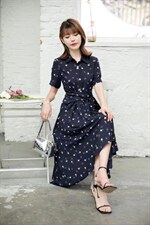 韩版雪纺连衣裙，女装连衣裙，咔蒂妮