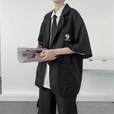 潮流时尚男士休闲短袖西装外套JK196P38，男装西服，星座1116-2