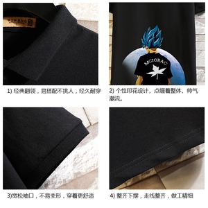 PL57154-P35 翻领短袖polo衫男大码胖子半袖t恤男有领保罗衫图片