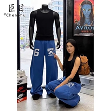 春款DK38-特批40抖音得物高质量显瘦直筒阔腿休闲裤，男装休闲裤，星座603-2