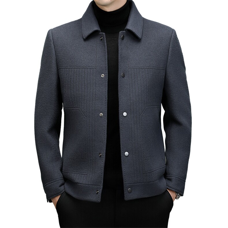 CKM23587钱塘2020-2冬季新款商务休闲厚款中年男士毛呢夹克P305,男装夹克,钱塘207-2