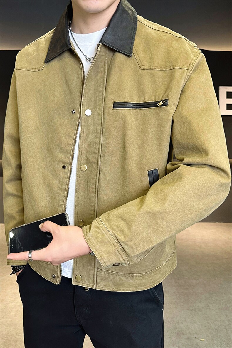 店主风夹克男2025秋季新款水洗棉休闲外套男上衣B317/5509/P145,男装夹克,电商B317