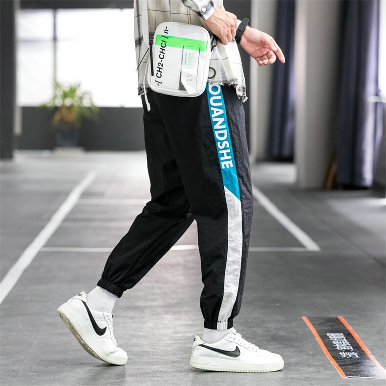 2021春秋新款男士休闲裤工装九分裤宽松束脚裤潮牌DS948T图片