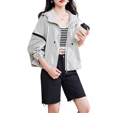 现货-新品】宽松休闲短外套女2024年春装新款潮流时尚连帽外套，女装短外套，仁梯