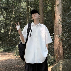 衬衫夏季设计感短袖衬衣潮牌痞帅男款港风百搭休闲外套CS0406-P37图片