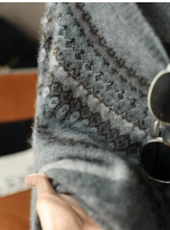 2025年秋季时尚百搭通勤简约休闲费尔岛提花圆领，女装羊毛衫，美轩羊绒