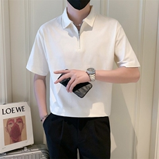 2025夏季新款社会小伙肌理感polo衫男短袖T恤TX03P58控78，男装Polo衫，电商B276A