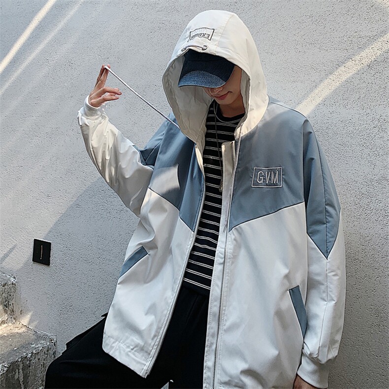 1港风冲锋衣男休闲情侣大码中性日系外套男宽松工装7108P50控68，男装工装外套，星座226-2