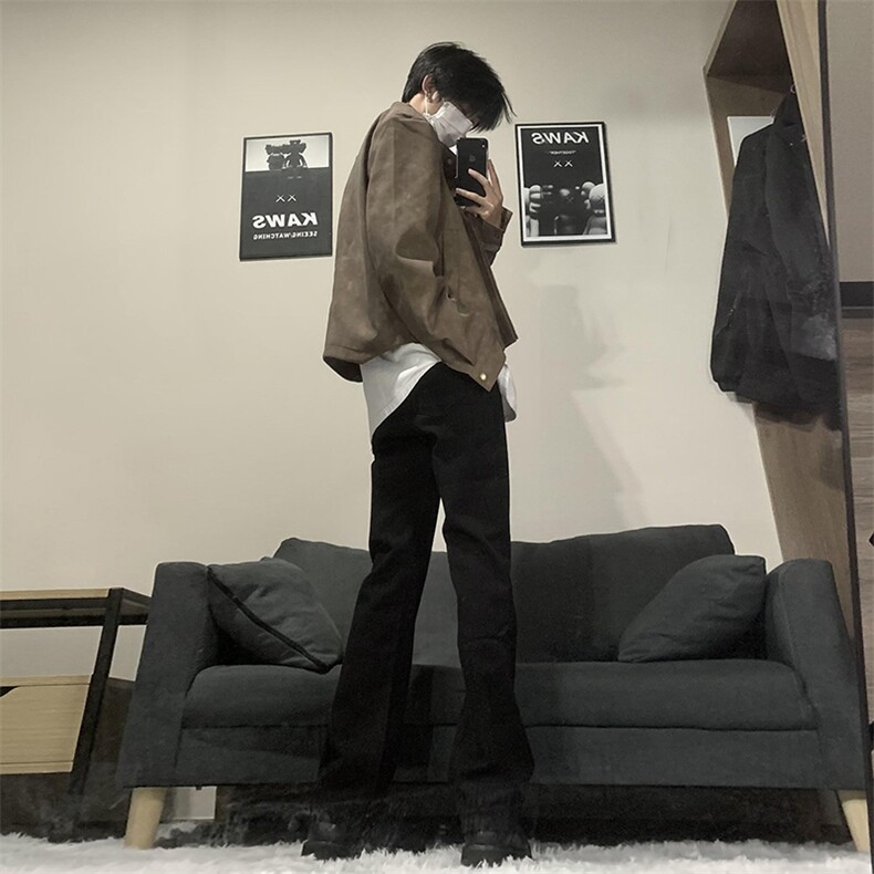 主推货足 自拍图 渐变大码弹力微喇毛边牛仔裤K860-K861-K866-P50图片
