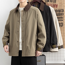 翻领夹克男春季简约宽松潮流百搭上衣服JK268-P78，男装夹克，星座308B-2