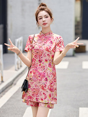 新中式国风短裤套装女2025新款小个子夏日独特绝美穿搭气质两件套，女装套装/套裙，美沁
