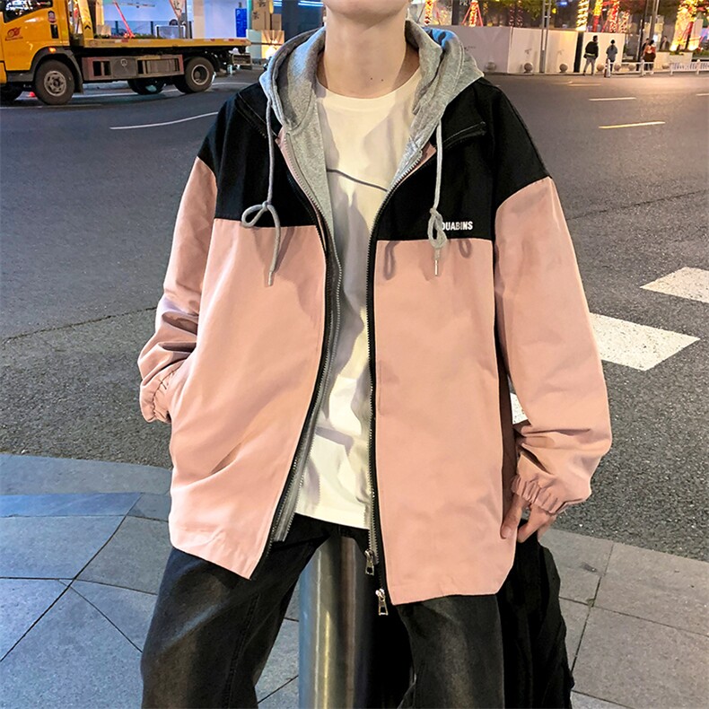 秋外套男ins潮港风情侣装春装衣服韩版宽松夹克假两件W1184-P65,男装夹克,星座512-2