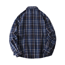 现货~磨毛加厚格子大码长袖衬衫C5901/特P25白底图，男装衬衫，电商A094