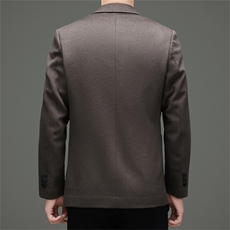 【皮尔卡丹专版】主推高端男装手工绵羊毛双面呢西服外套，男装西服，钱塘723