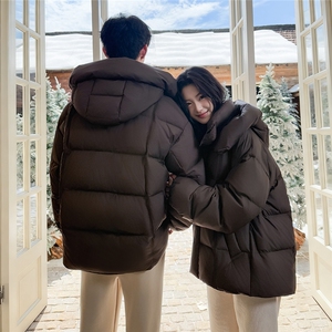 现货韩版面包服情侣装羽绒服男女青年学生225克90绒羽绒外套图片