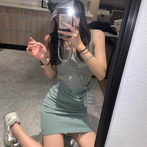 辣妹针织背心裙，女装背心吊带，XTZ style