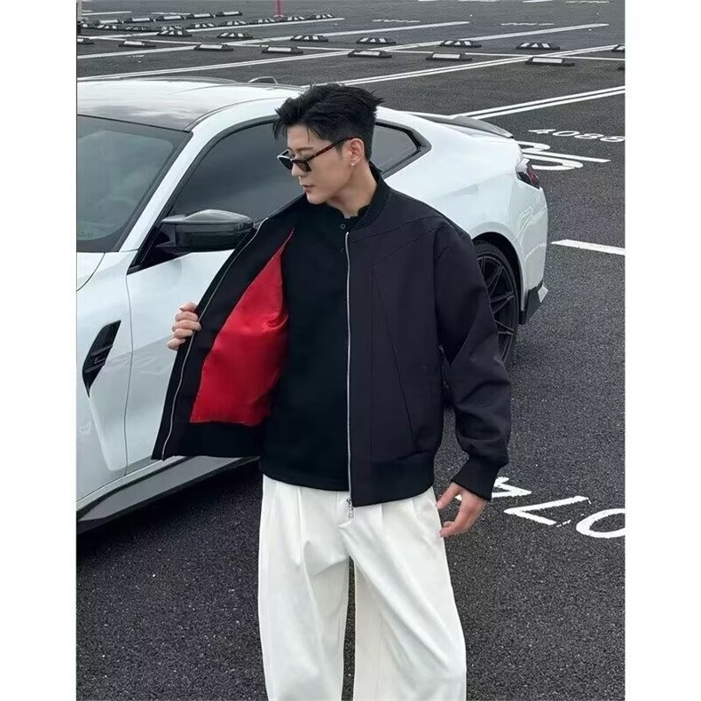 H520-P57 慵懒时尚文艺气质流行夹克新款日系潮流百搭原宿简约图片