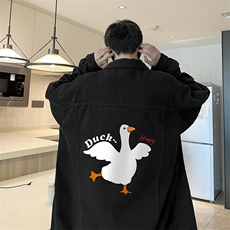 牛仔夹克男大码牛仔外套男茄克NJ77273-P60加绒款-P75，男装夹克，电商A040