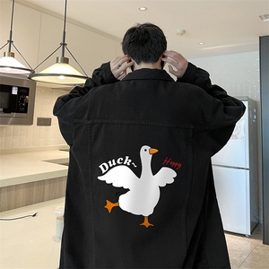 牛仔夹克男大码牛仔外套男茄克 NJ77273-P60加绒款-P75图片