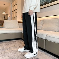 新款男百搭设计感纯色港风休闲裤W032-P60，男装休闲裤，星座717