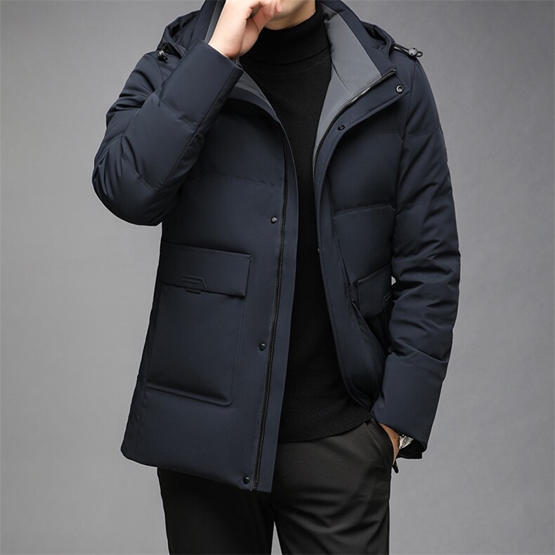 AN9838钱塘2020-3秋冬中老年男士商务休闲保暖连帽羽绒服外套P278,男装羽绒服,钱塘207-3