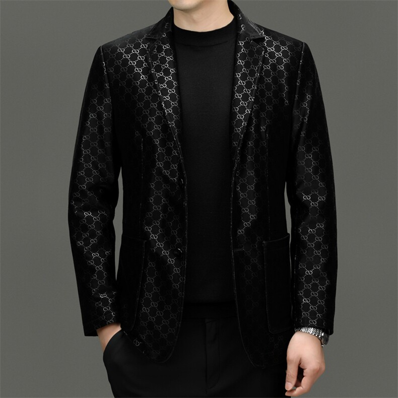 X58005新款海宁真皮皮衣男绵羊皮白鹅绒内胆羽绒外套西服韩版修身，男装西服，电商B360A（原721A）