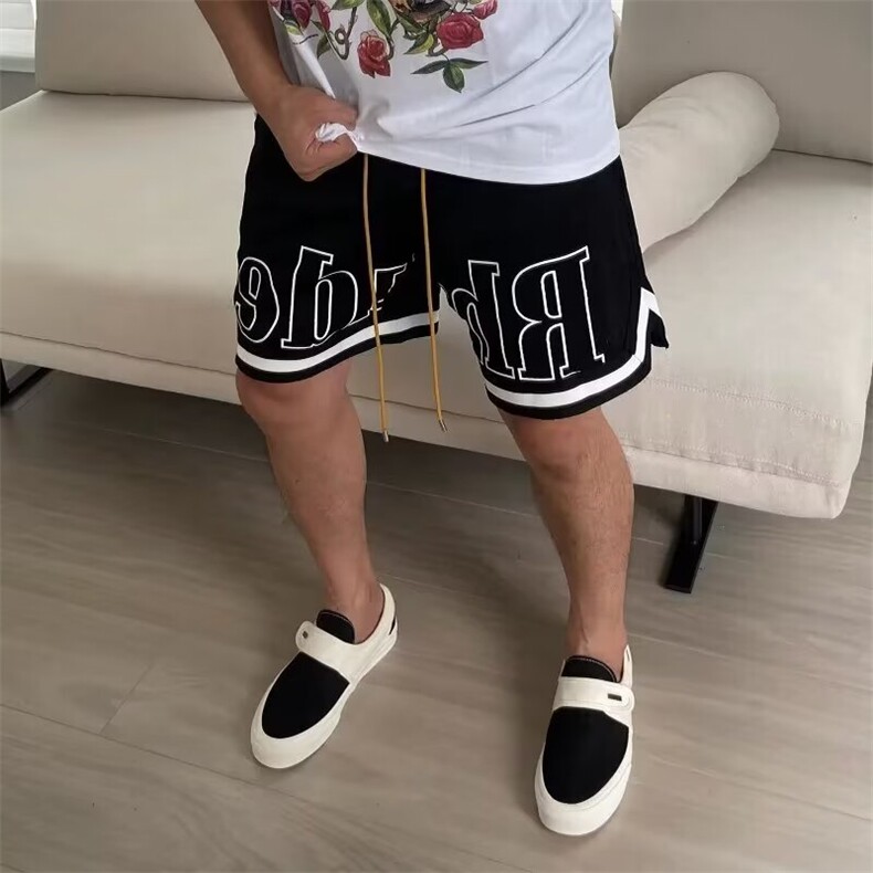 夏季新款美式短裤男潮牌薄款设计感小众宽松大码运动休闲五分裤子,男装牛仔裤,四季星座505