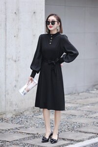 拼色连衣裙,女装连衣裙,FEIZI 飞子