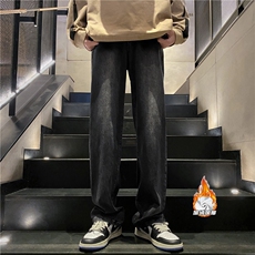 抖音品质加绒高街直筒水洗泥巴黄牛仔裤B315-K23252JR-P60控78，男装牛仔裤，电商B315