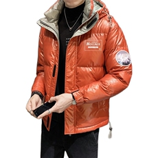 羽绒服男连帽休闲帅气上衣轻薄保暖印花外套男B317/6616/P185，男装羽绒服，电商B317