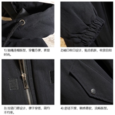 JK41099-P85加棉款-P115纯棉连帽夹克男士大码工装夹克男砖墙，男装夹克，电商A040A
