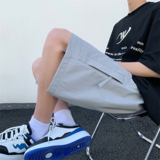 港风纳米皱运动工装休闲裤高街五分裤宽松直通短裤DK201P35，男装休闲裤，星座1204-3