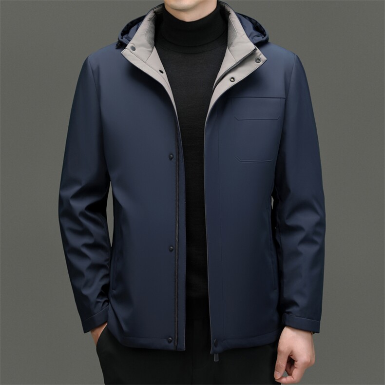 C91706钱塘2020-2新款商务休闲翻领简约中年男士羽绒服P325,男装羽绒服,钱塘207-2