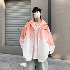 渐变色外套男今年流行炸街冲锋衣设计感小众M1673-P65，女装短外套，星座1109-3
