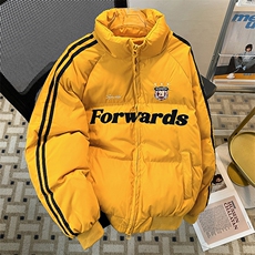 美式立领棉服外套冬季新款宽松休闲条纹外套，男装棉衣，星座410-7