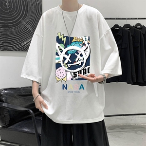 春夏季七分袖t恤男大码五分袖男短袖中袖 Q11275-P30图片