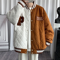 冬款青少年港风加棉加厚棉服运动棒球服外套男8160-P125控价168，男装棉衣，电商A441-1